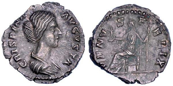 CRISPINA (Moglie di Commodo), 178-191. Denario. Roma.