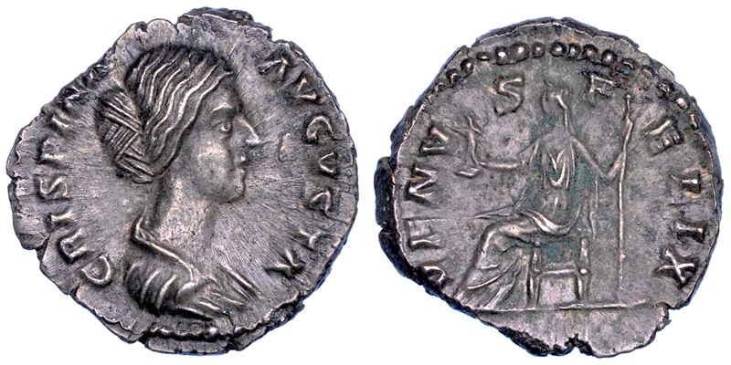 CRISPINA (Moglie di Commodo), 178-191. Denario. Roma.  - Auction Numismatics - Cambi Casa d'Aste