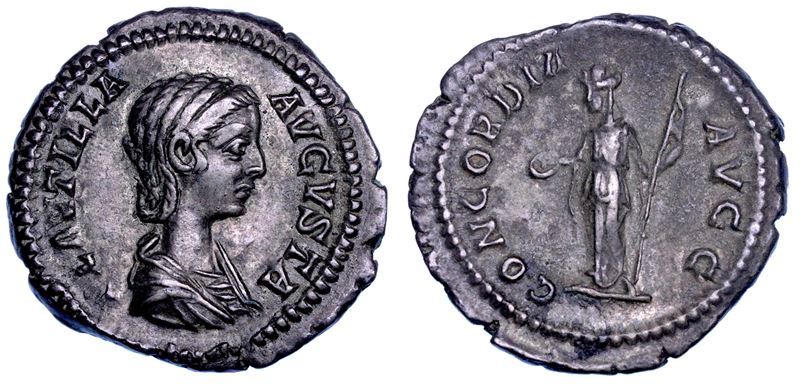 PLAUTILLA (moglie di Caracalla), 202-205. Denario.  - Asta Numismatica - Cambi Casa d'Aste