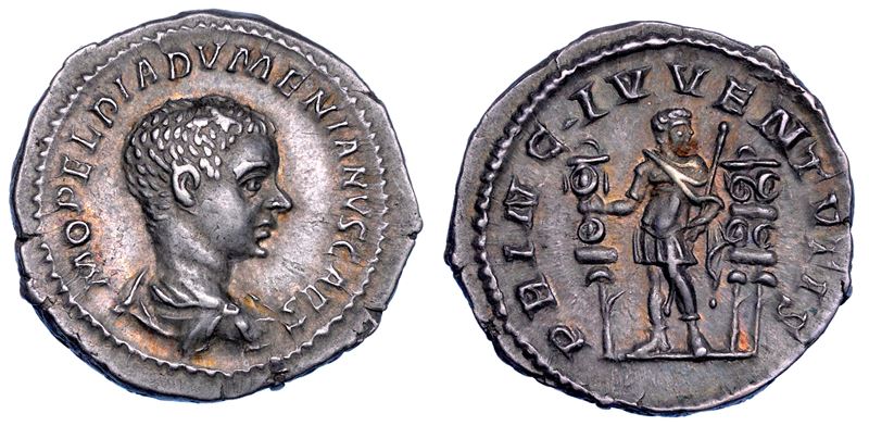 DIADUMENIANO, 218. Denario.  - Auction Numismatics - Cambi Casa d'Aste