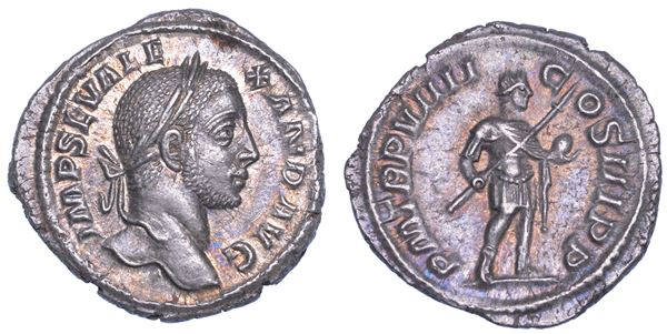 ALESSANDRO SEVERO, 222-235. Denario, 230. Roma.