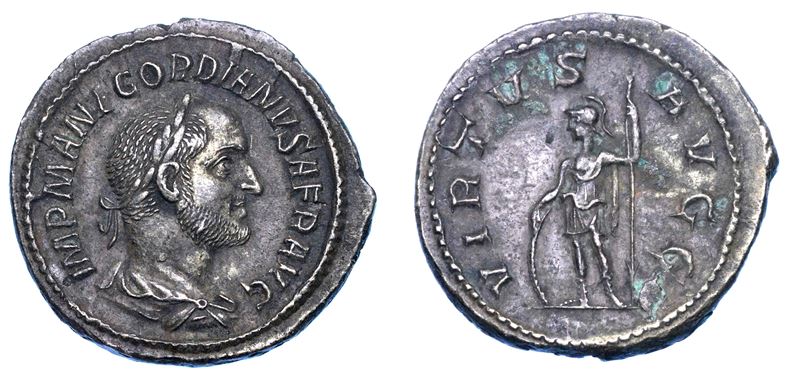 GORDIANO II, marzo-aprile 238. Denario.  - Asta Numismatica - Cambi Casa d'Aste