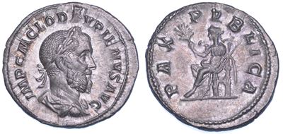 PUPIENO, Denario, aprile-luglio 238 d.C.