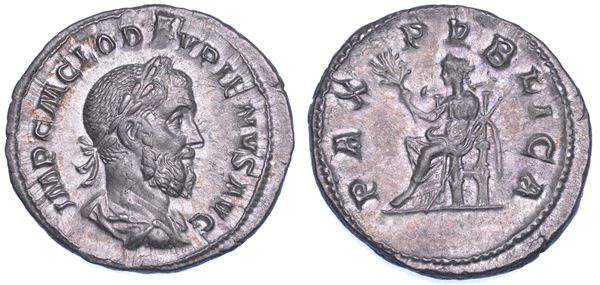 PUPIENO, aprile-luglio 238. Denario.