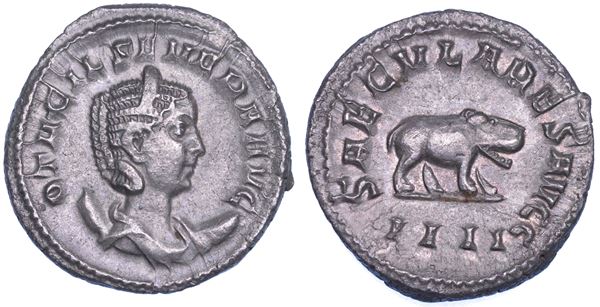 OTACILIA SEVERA (moglie di Filippo I), 244-249. Antoniniano, 248. Roma. Per i Ludi Saeculares in onore del millesimo anniversario dalla nascita di Roma.