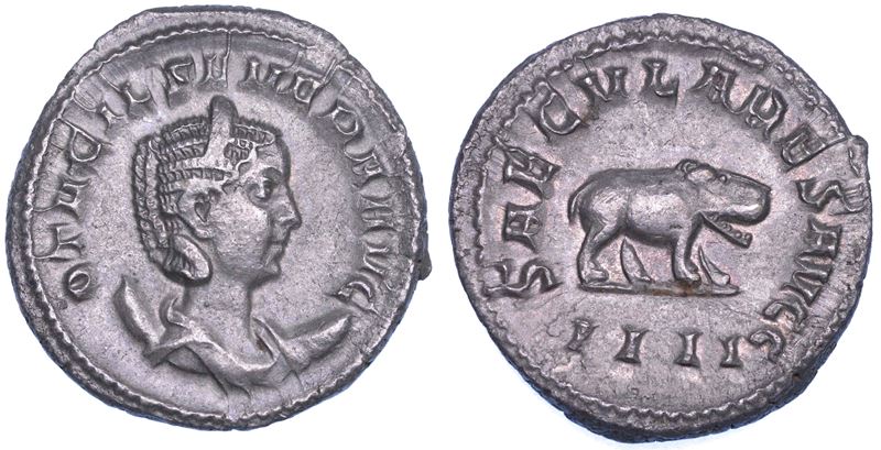 OTACILIA SEVERA (moglie di Filippo I), 244-249. Antoniniano, 248. Roma. Per i Ludi Saeculares in onore del millesimo anniversario dalla nascita di Roma.  - Asta Numismatica - Cambi Casa d'Aste