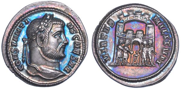 COSTANZO I CLORO (Cesare), 293-305. Argenteus, 294-295. Siscia.