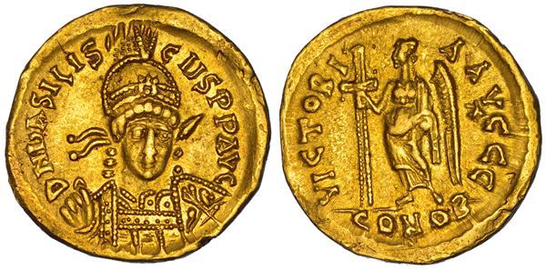 BASILISCO, 475-476. Solido. Costantinopoli.