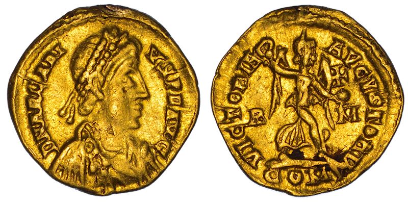 ARCADIO, 383-408. Tremisse. Roma.  - Auction Numismatics - Cambi Casa d'Aste