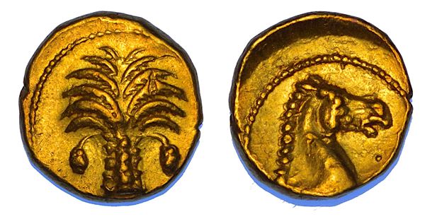 ZEUGITANIA. CARTAGINE. 1/10 di Shekel, circa anni 350-320 a.C.