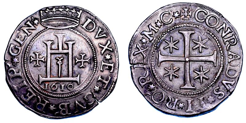 GENOVA. DOGI BIENNALI E GOVERNATORI DELLA REPUBBLICA, 1528-1797. SERIE DELLA II FASE, 1541-1637. Scudo 1610.  - Asta Numismatica - Cambi Casa d'Aste