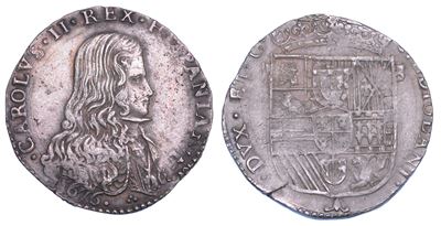 Carlo II di Spagna, Mezzo Filippo 1676, Busto corazzato