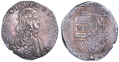 Carlo II di Spagna, Quarto di Filippo 1676, busto corazzato