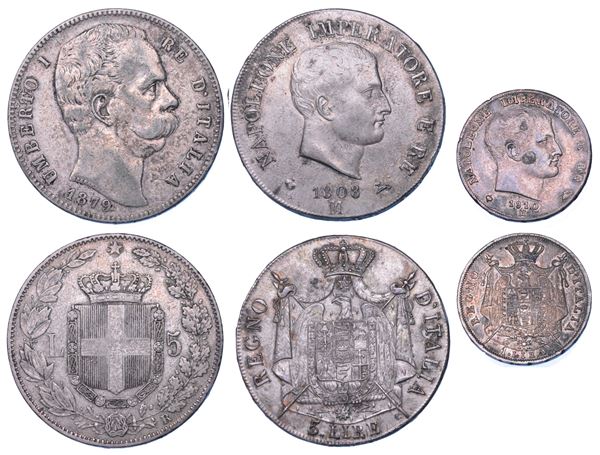ITALIA. Lotto di tre monete.
