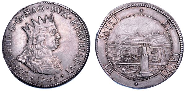 LIVORNO. COSIMO III DE' MEDICI, 1670-1723. Tollero 1704.