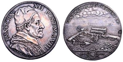 Innocenzo XII, Piastra del 1699/A, Stato Pontificio