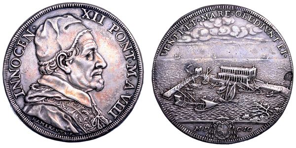 STATO PONTIFICIO. INNOCENZO XII, 1691-1700. Piastra 1699/A. VIII.