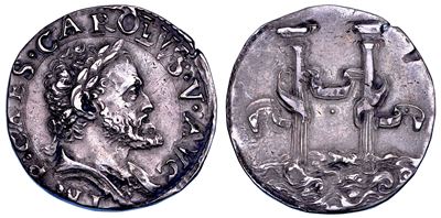 Carlo V d'Austria, Quarto di Scudo d'argento, 1535-1556