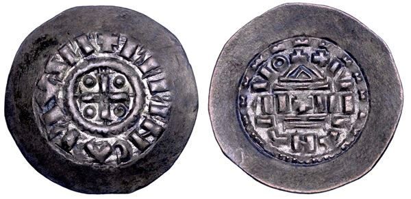 VENEZIA (?). BERENGARIO I imperatore e re d'Italia, 888-924. Denaro, Milano o Venezia. Emissioni con il titolo di re, 888-915.