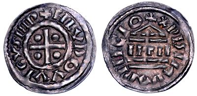 LUDOVICO II, Denaro, Zecca italiana incerta, 844-875