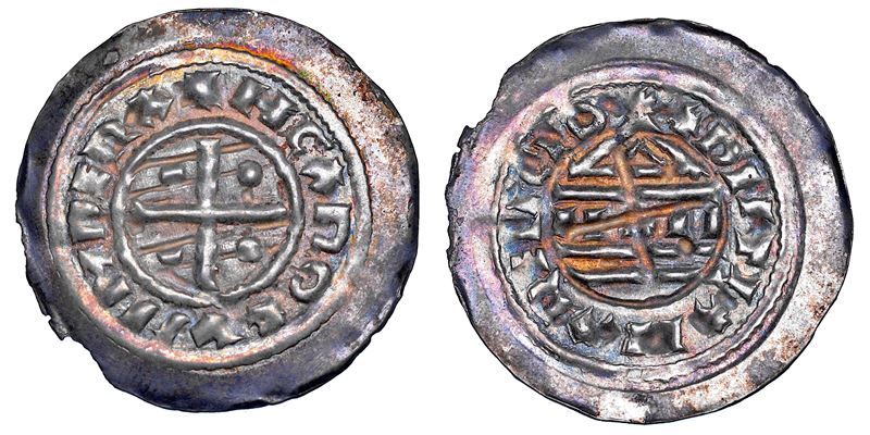PAVIA. CARLO IL CALVO Imperatore, 875-877. Denaro di stampo largo.  - Auction Numismatics - Cambi Casa d'Aste