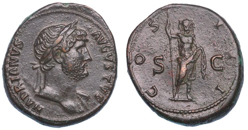 ADRIANO,  117-138. Asse, circa anni 124-125.  - Auction Numismatics - Cambi Casa d'Aste