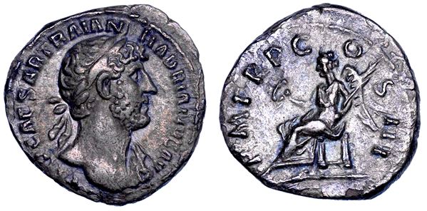 ADRIANO, 117-138. Quinario, anni 120-121.