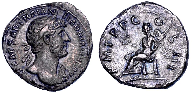 ADRIANO, 117-138. Quinario, anni 120-121.  - Auction Numismatics - Cambi Casa d'Aste
