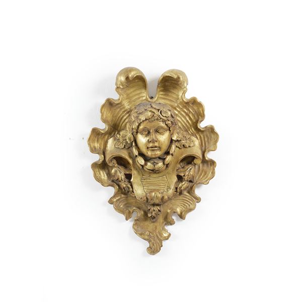 Fregio barocco con figura allegorica silvestre. XVII secolo