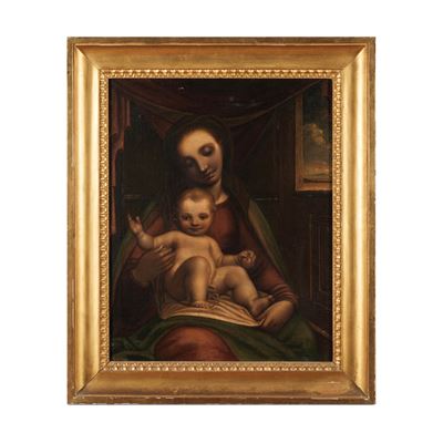 Madonna con Bambino, olio su tela
