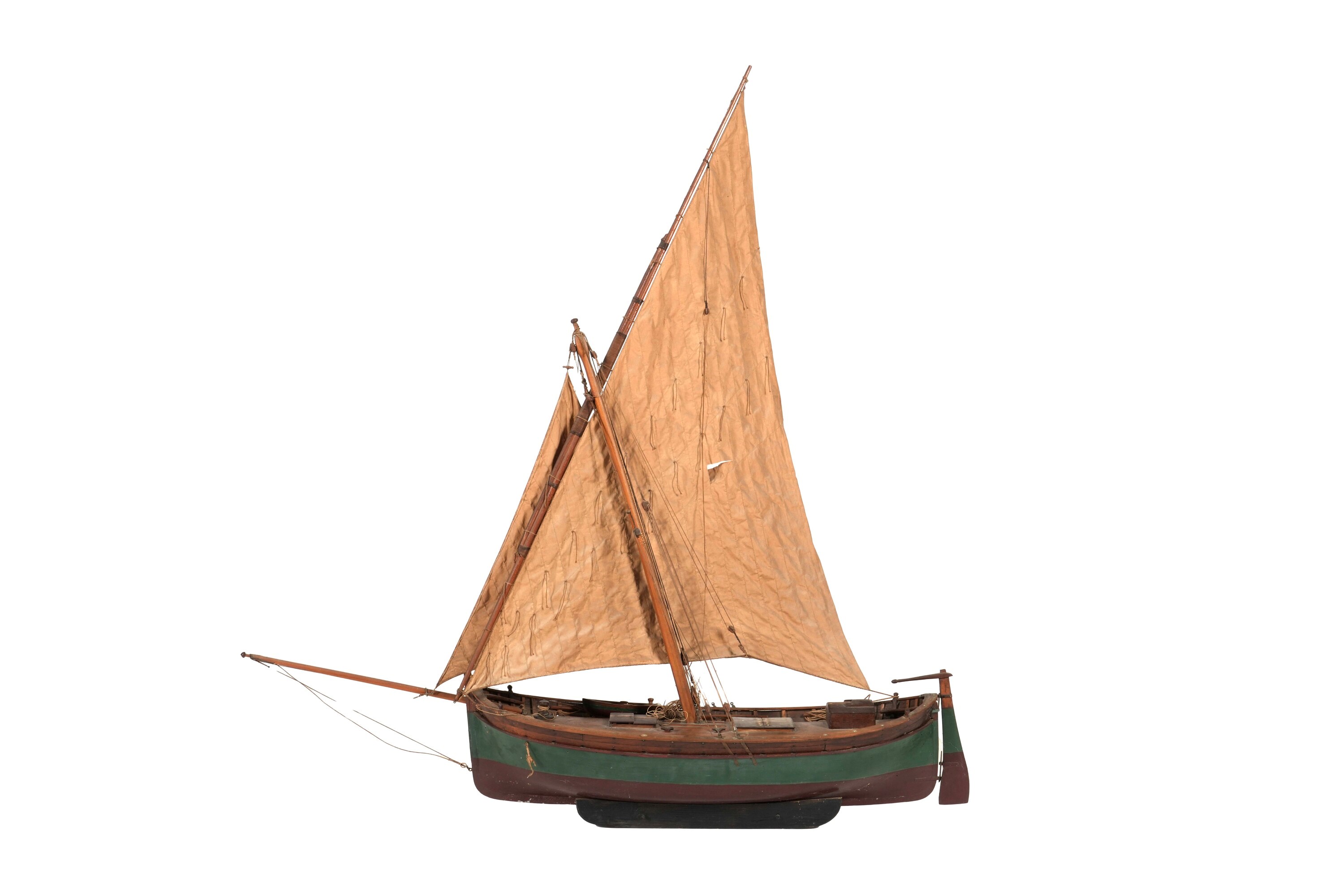 Modello di Gozzo in Legno Dipinto. XX Secolo