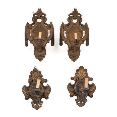 Due Coppie di Appliques con Braccio Portaluce, XVIII Secolo