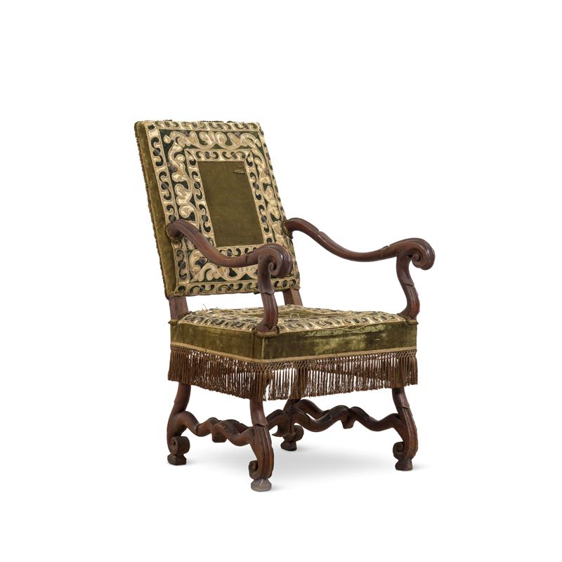Poltrona a osso di montone. Genova, XVII secolo  - Auction Italian Mansions - Cambi Casa d'Aste