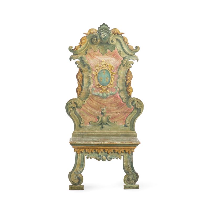 Panca da ingresso. XVII-XVIII secolo  - Asta Dimore Italiane - Cambi Casa d'Aste