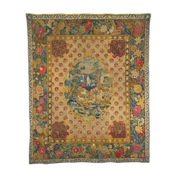 Grande ricamo a piccolo e grande punto. XIX secolo