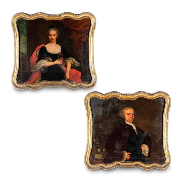 Scuola genovese della seconda metà del XVIII secolo Ritratti di coniugi