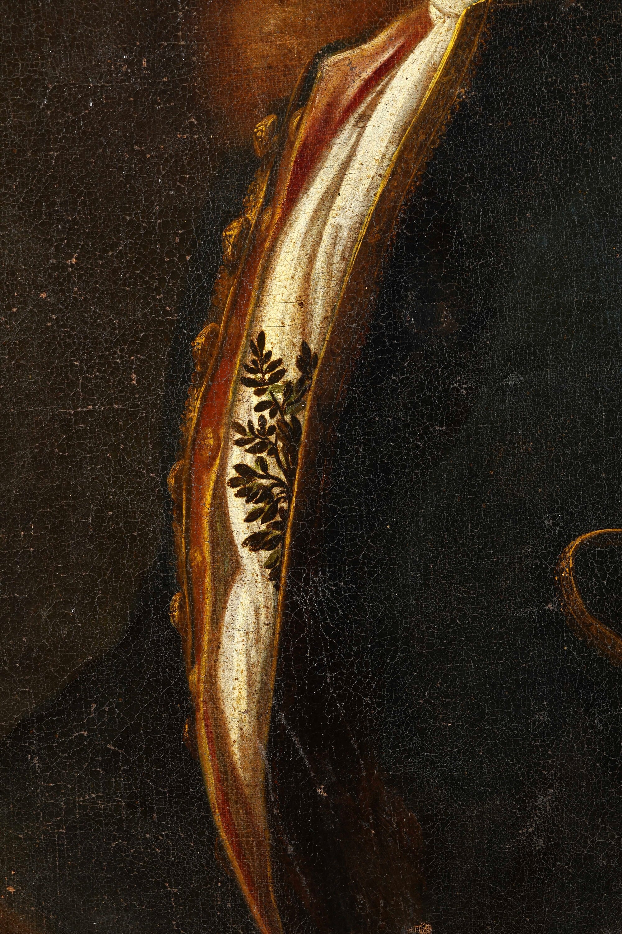 Scuola del XVIII secolo, Ritratto di gentiluomo in olio su tela ovale