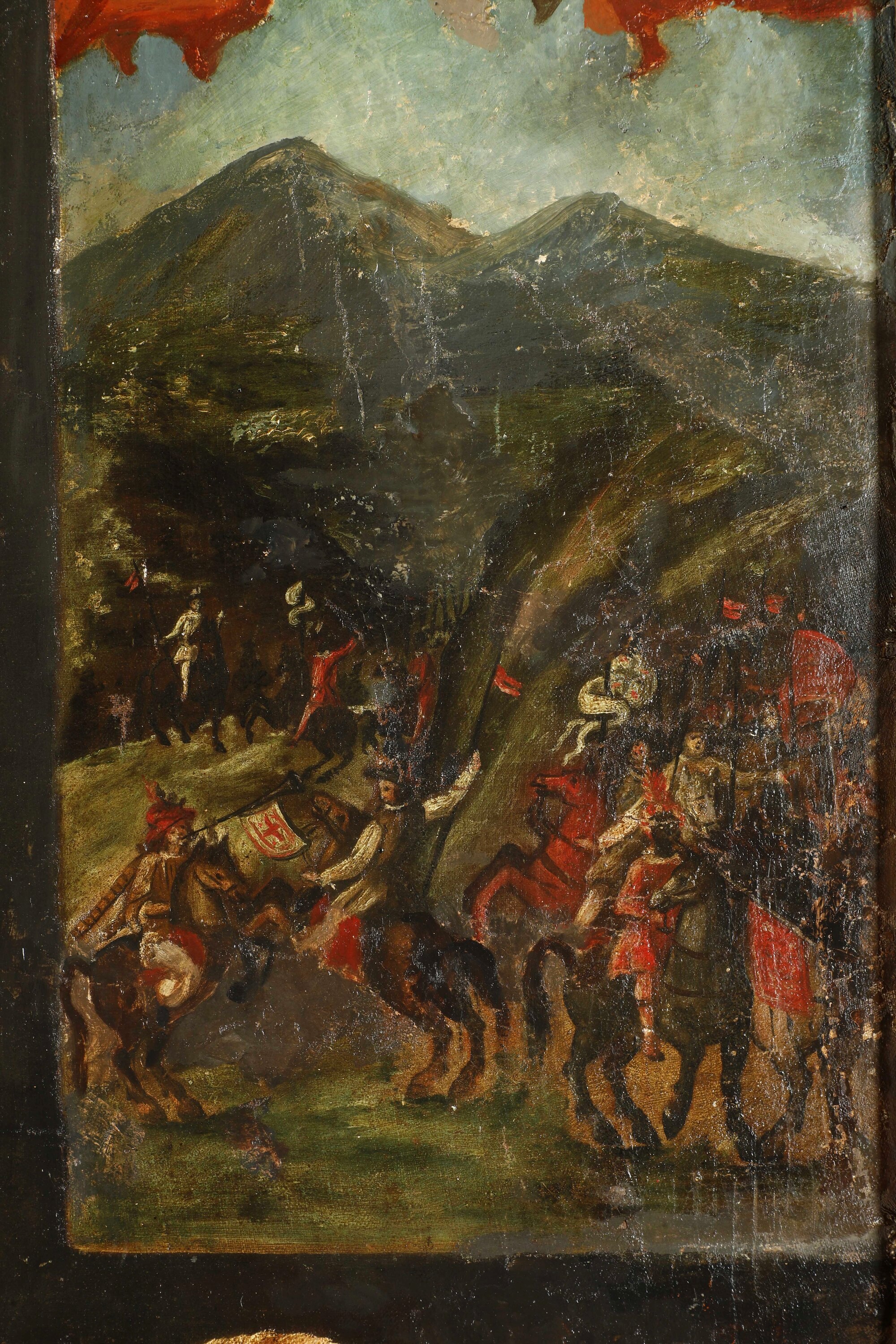 Scuola fiamminga del XVI secolo, Adorazione dei Magi, olio su tela