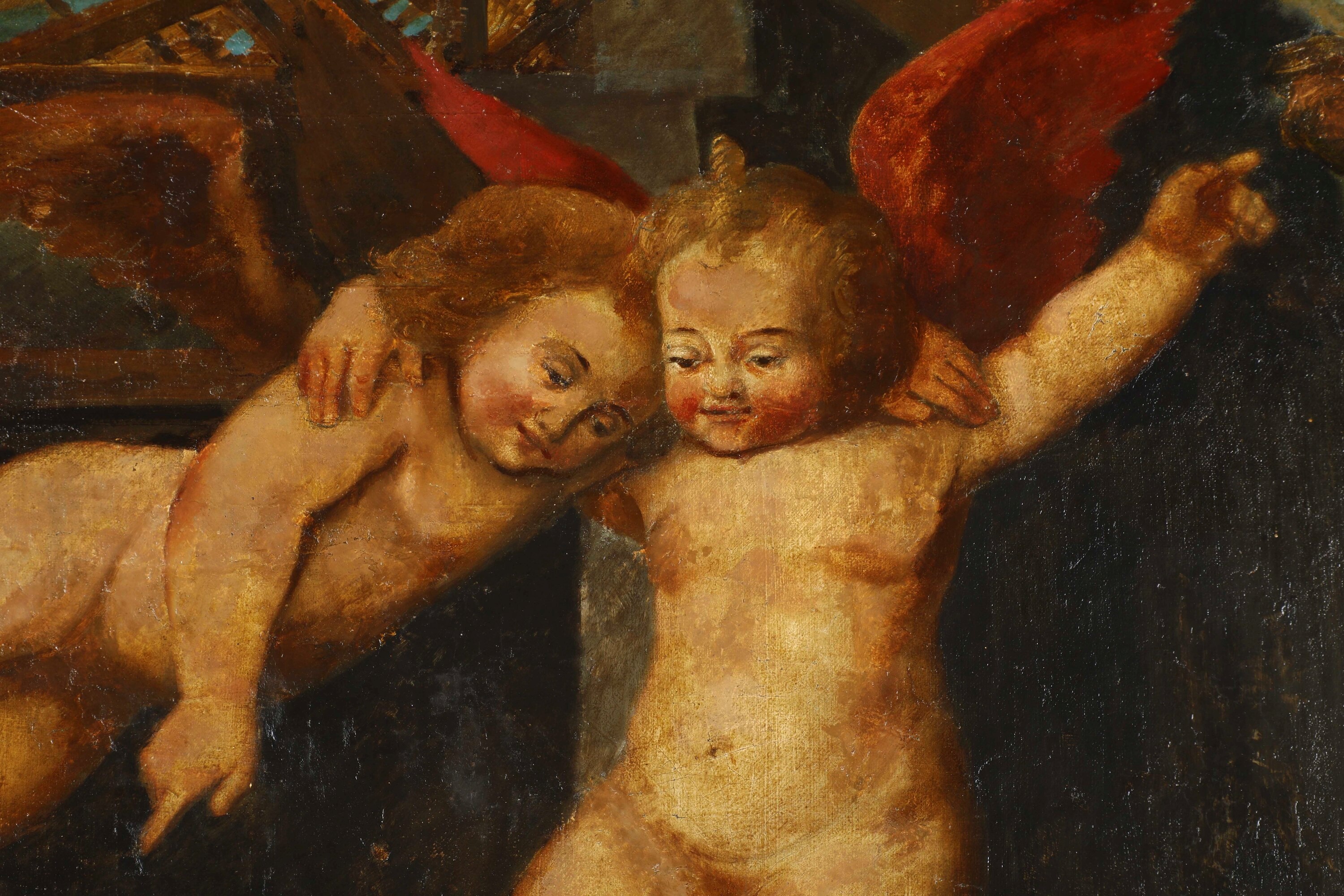 Scuola fiamminga del XVI secolo, Adorazione dei Magi, olio su tela