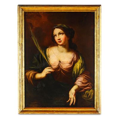 Scuola dell’Italia centrale, Santa martire, olio su tela (XVII secolo)