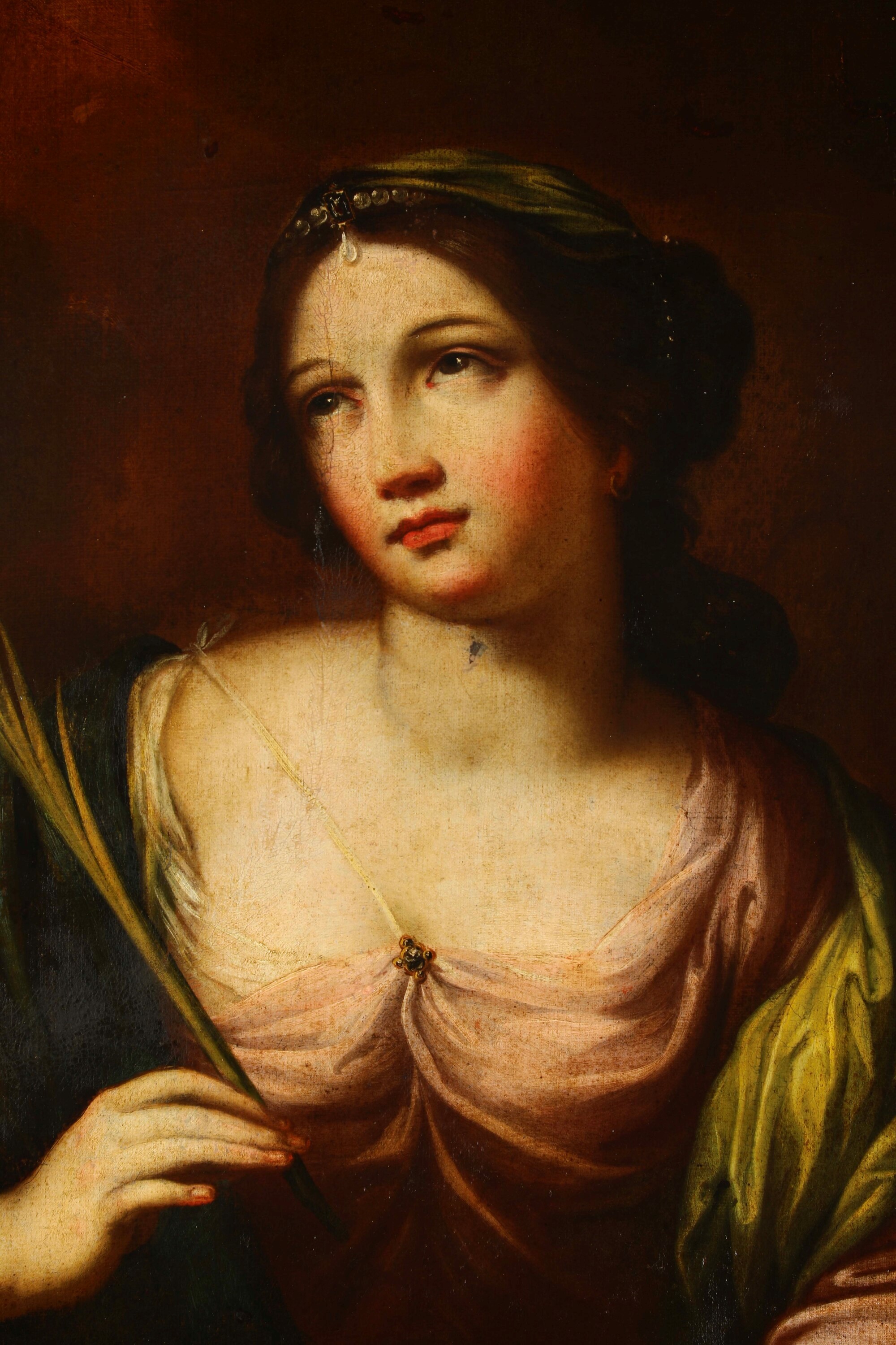Scuola dell’Italia centrale, Santa martire, olio su tela (XVII secolo)