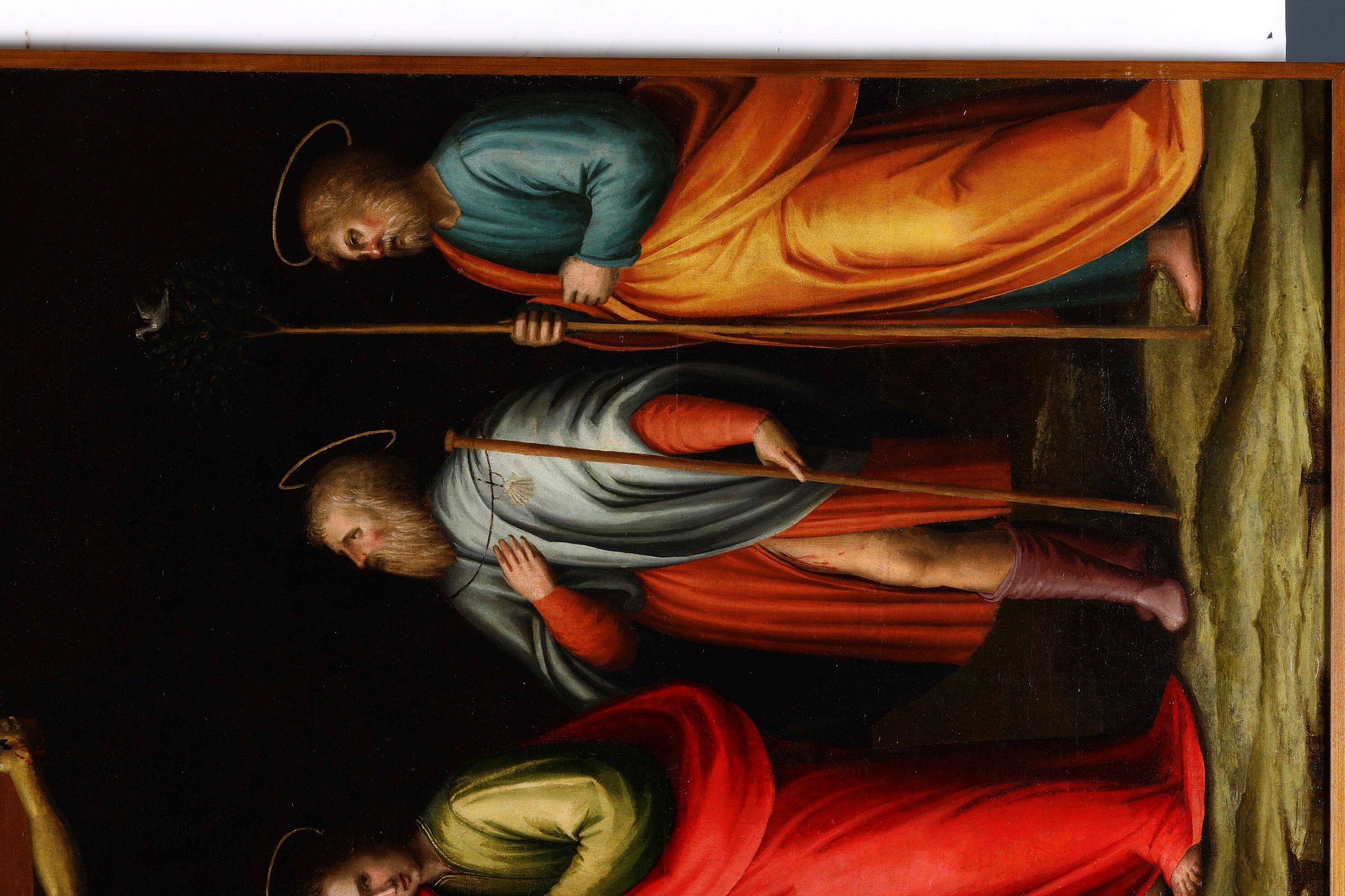 Scuola fiorentina del XVI secolo, Crocifissione con Santi, olio su tela