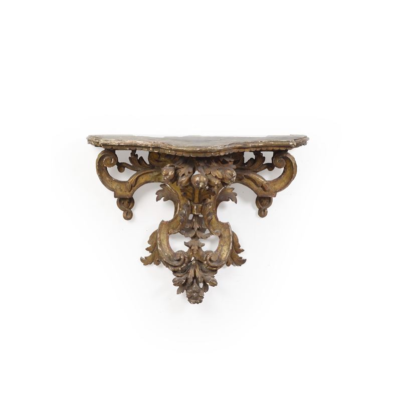 Console in legno intagliato e dorato. XVIII secolo  - Asta Dimore Italiane TIME - Cambi Casa d'Aste