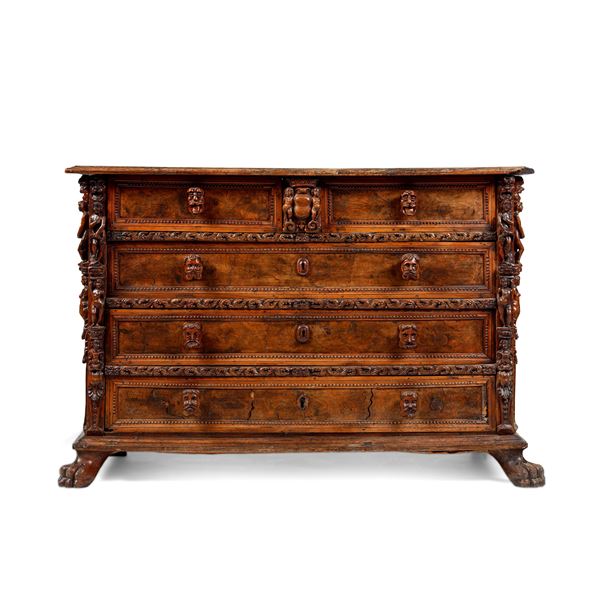 Cassettone a bambocci. Genova, XVII secolo