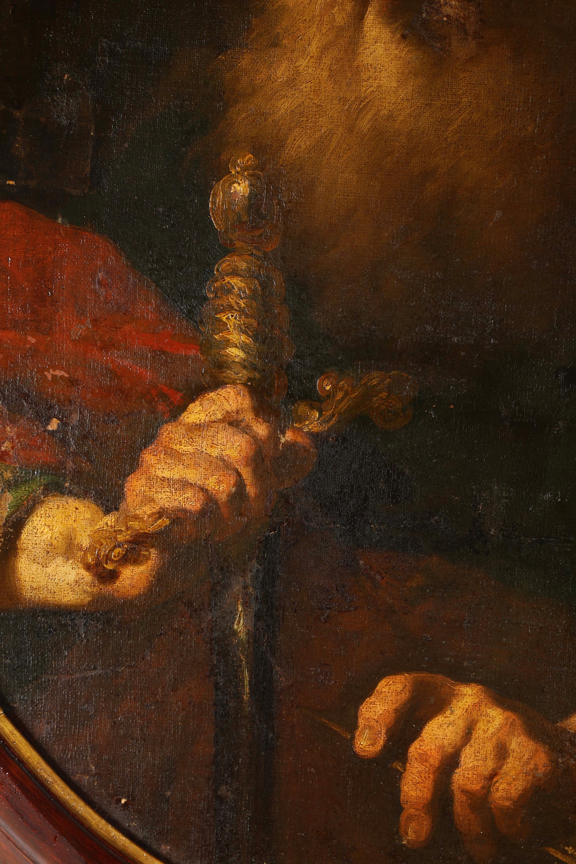 Pier Francesco Guala - Figure di Santi, olio su tela ovale
