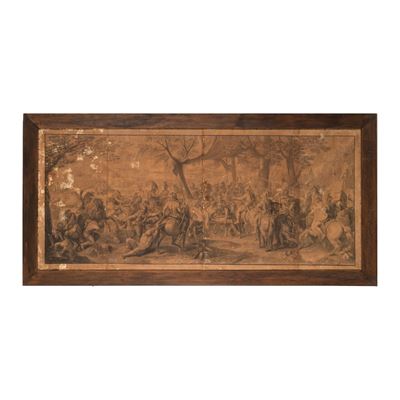 Incisore del XIX Secolo Scena di Battaglia