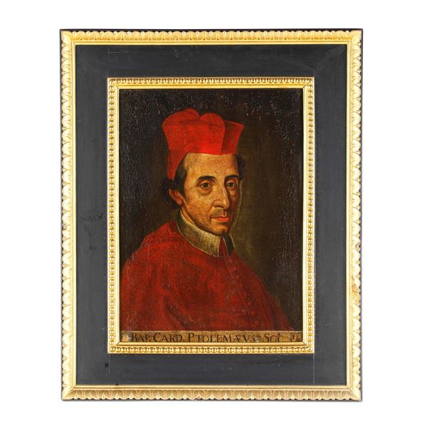 Scuola romana del XVIII secolo Ritratto del Cardinale P. Tolomaeus