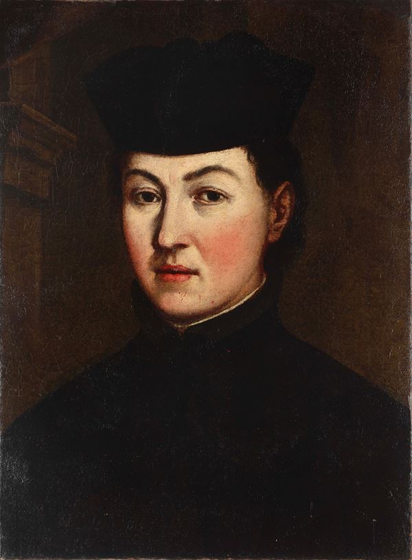 Scuola del XVIII secolo Ritratto di giovane prete