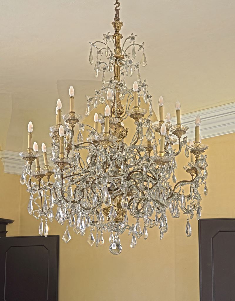 Grande lampadario. Genova, XVIII secolo  - Auction Italian Mansions - Cambi Casa d'Aste
