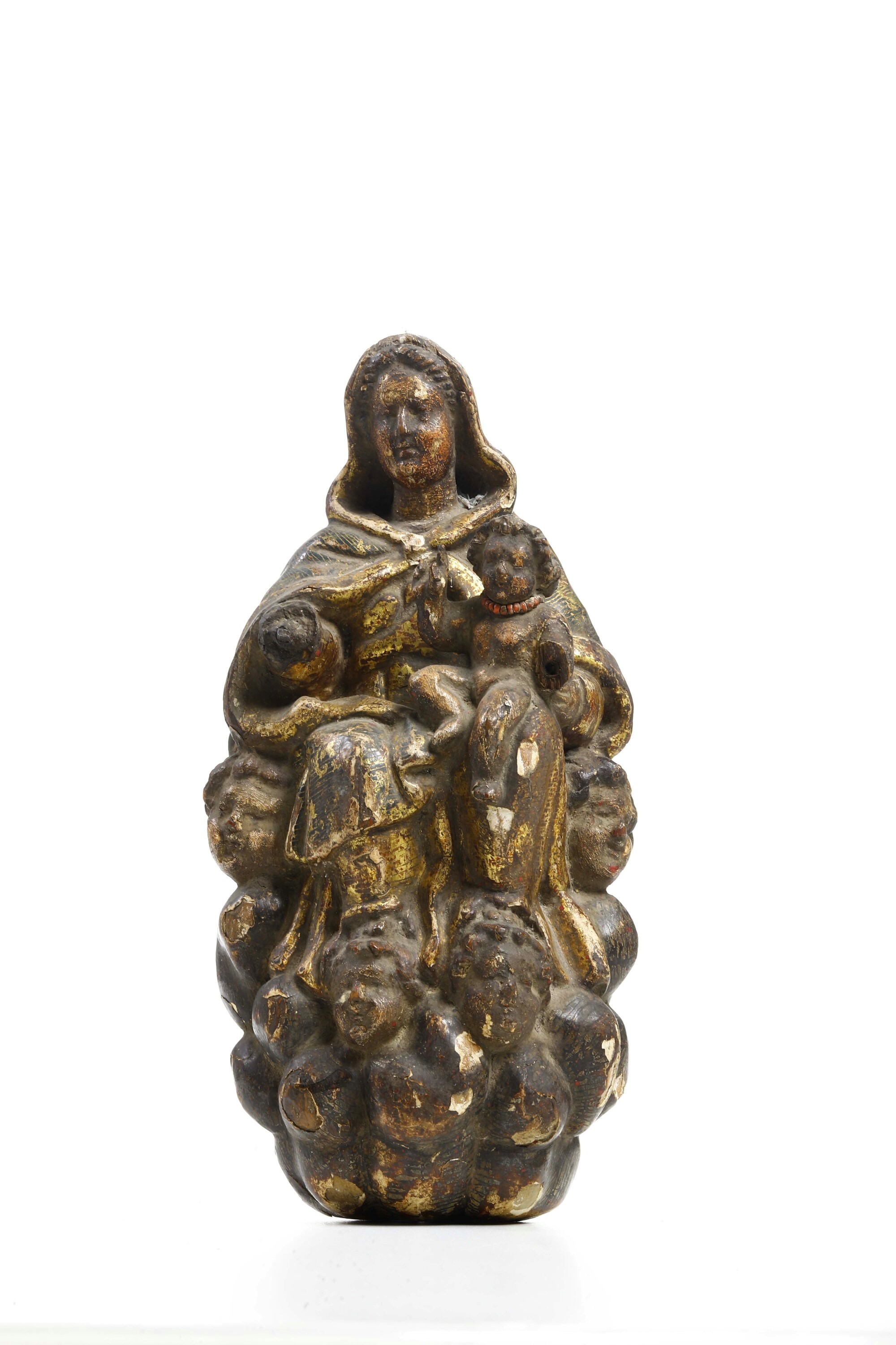 Madonna con Bambino. Scultore Barocco del XVII Secolo